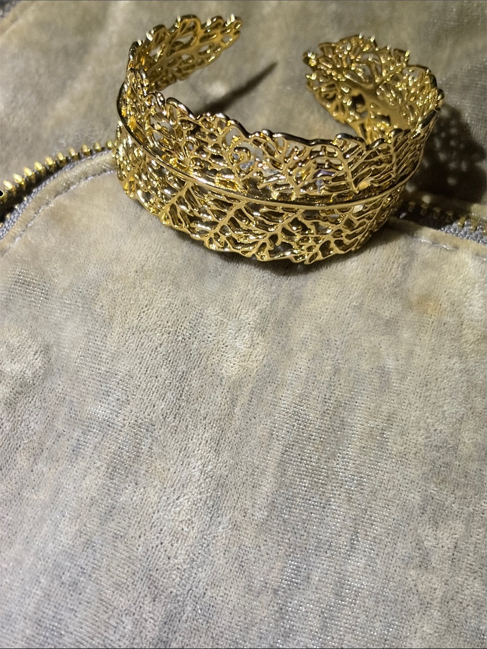 Gold Filigree Cuff Bracelet